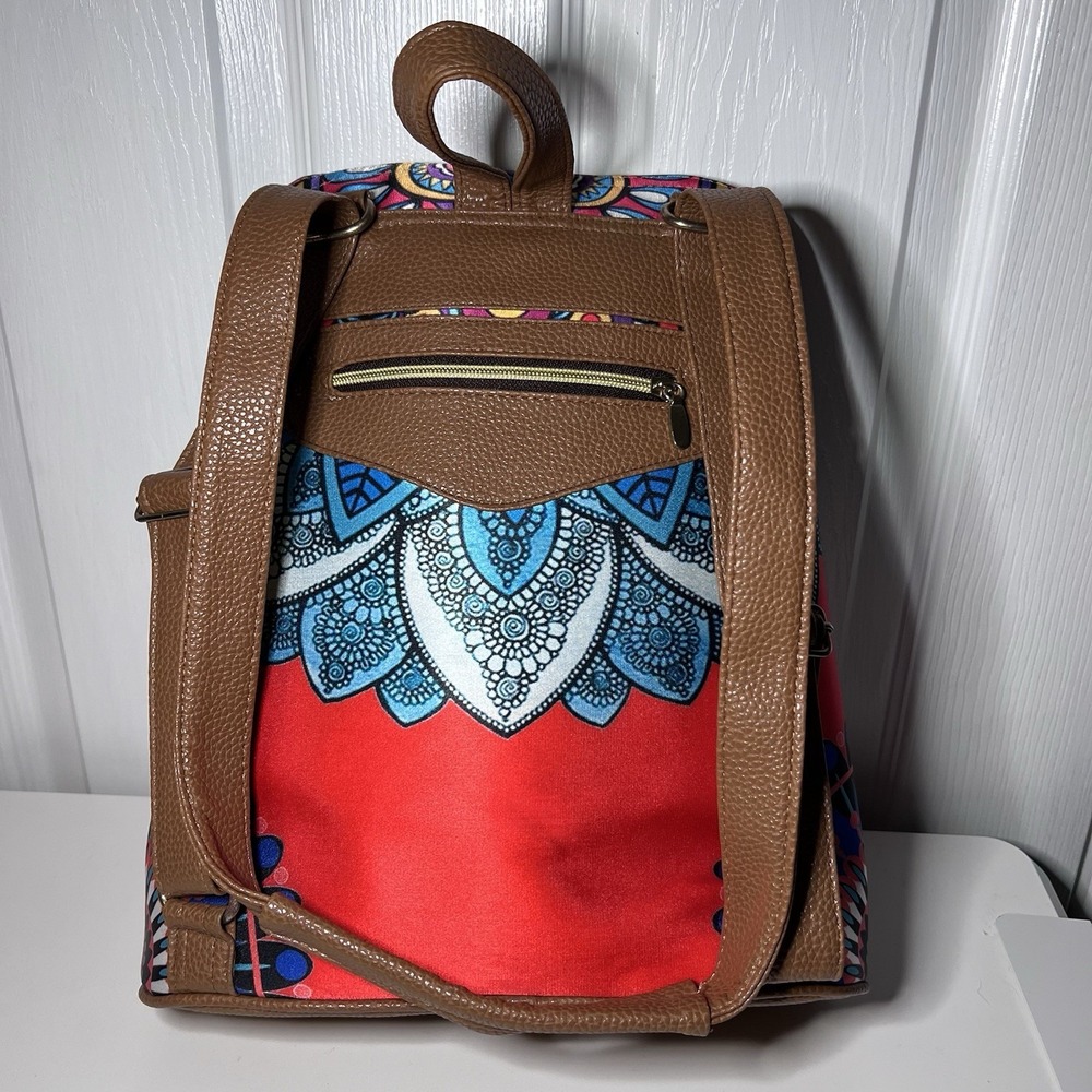 Chula Backpack Red Mandala Pattern - Picture 7 of 12